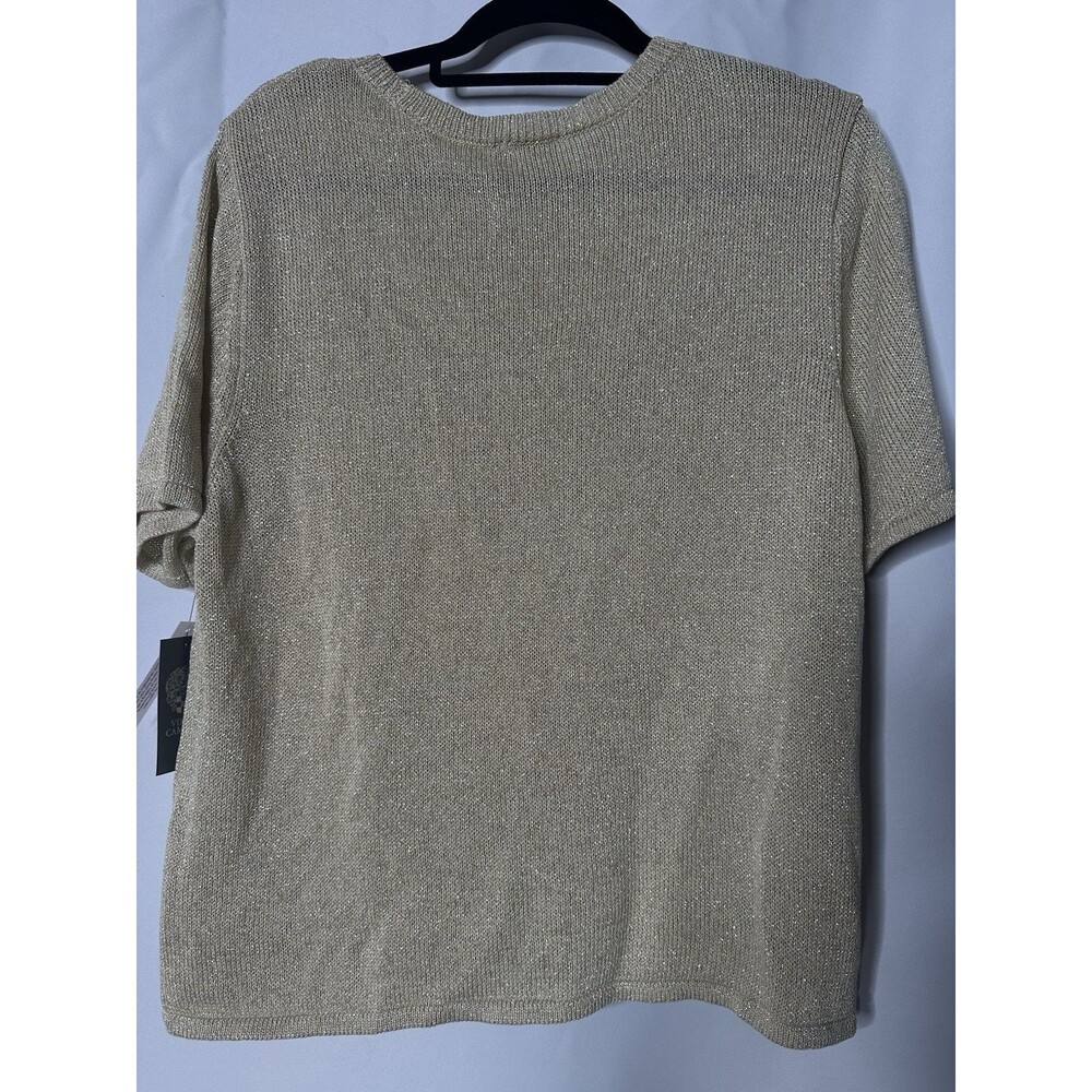 Vince Camuto Womens NWT light gold sweater t-shirt size Large